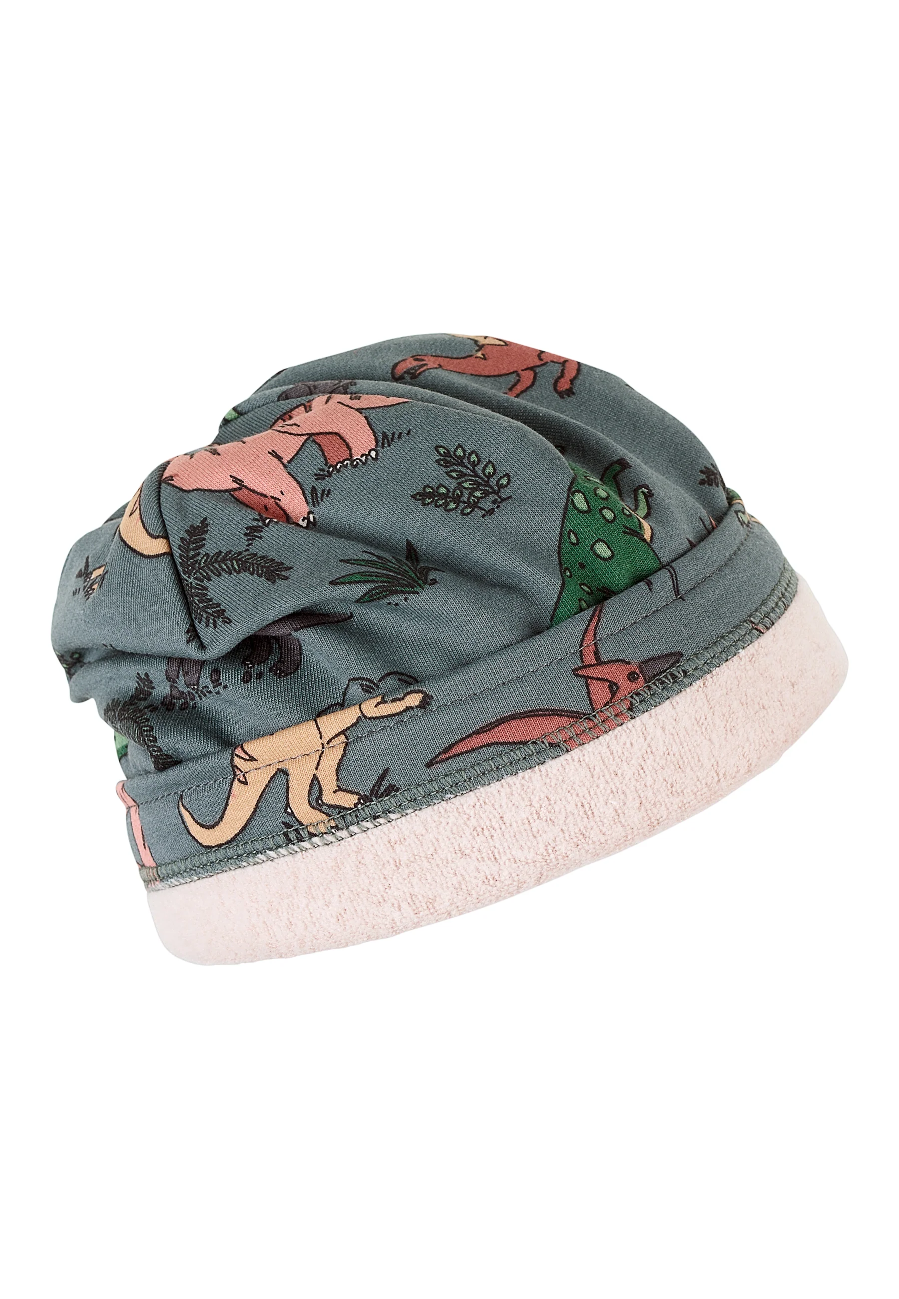 Slouch-Beanie aus Sweat mit Druck Dinos