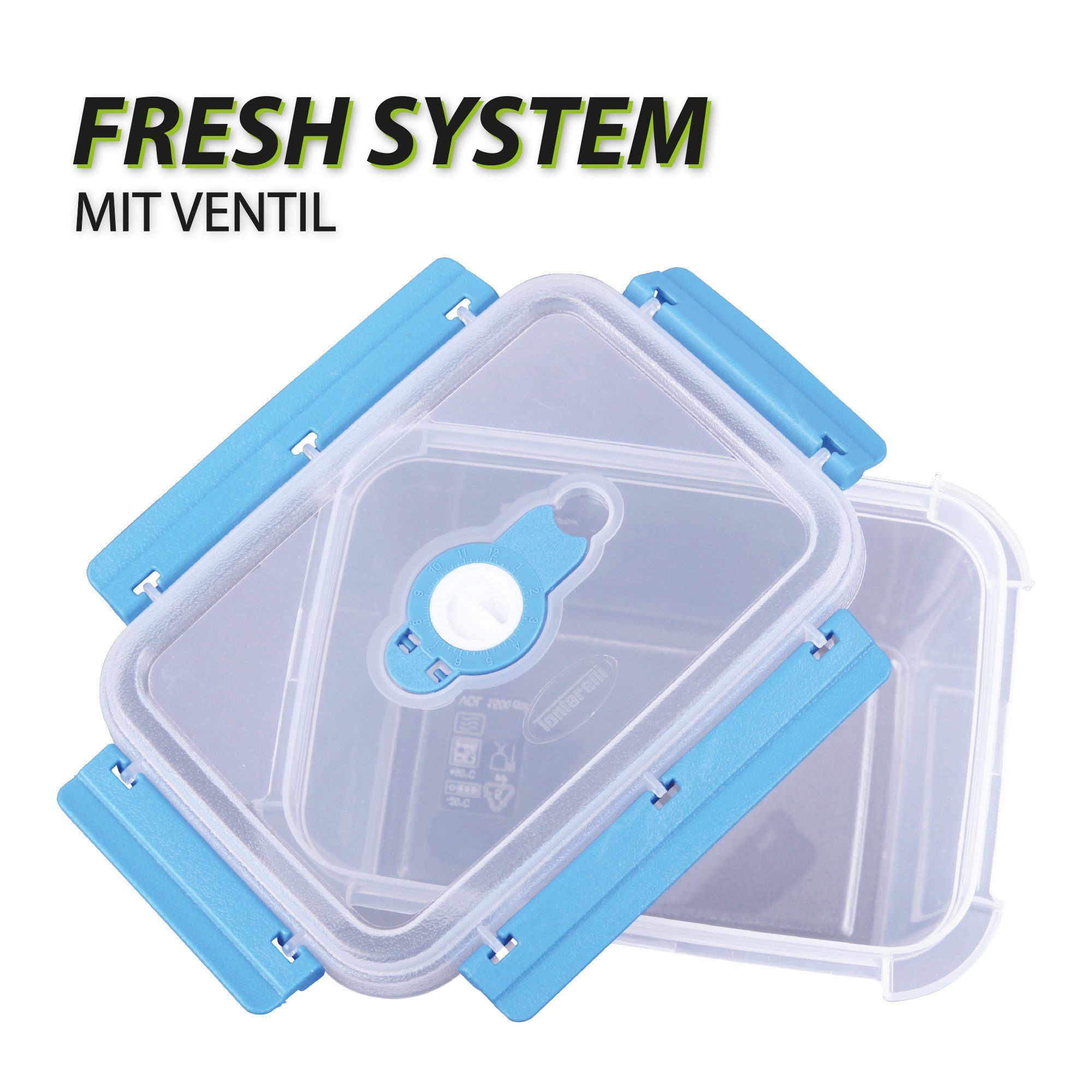 Tontarelli Frischhaltedose Lunchbox 1,5 L, Kunststoff, (1-tlg), Vorratsdose für Lebensmittel - Aufbewahrungsbox luftdicht - Meal Prep