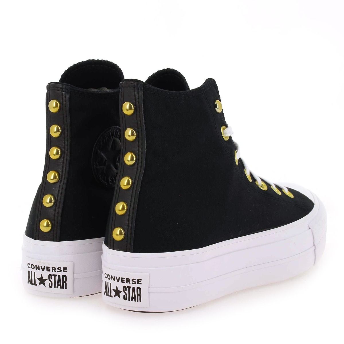 Converse  CTAS LIFT PLATFORM STAR STUDDED - Noir Or