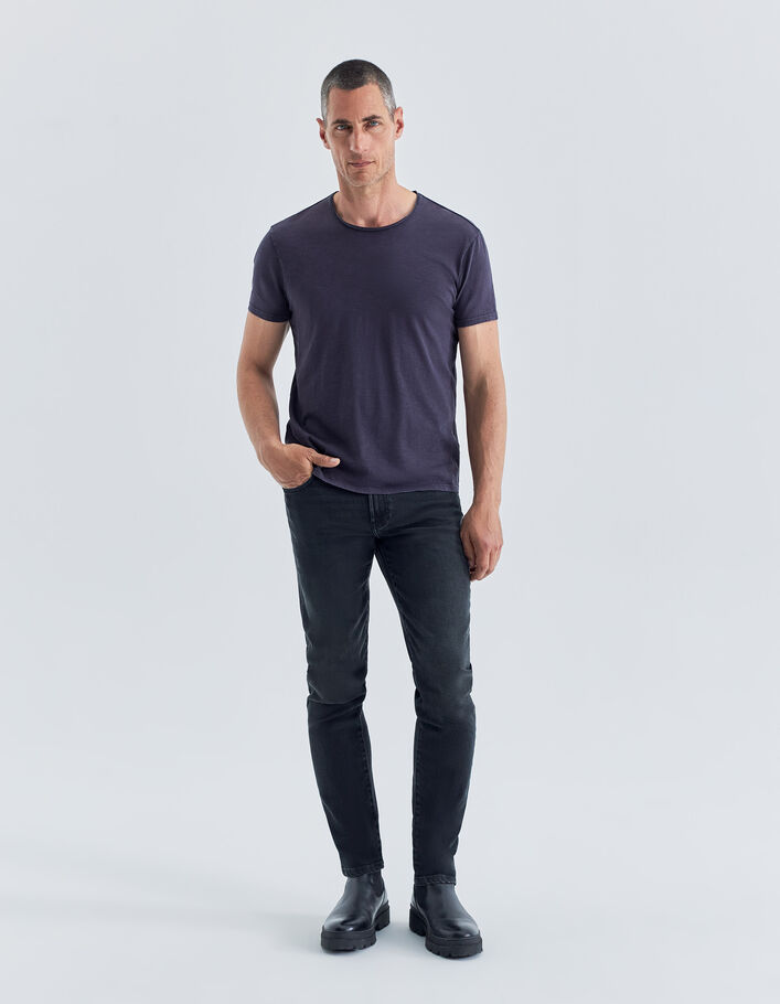 T-shirt L'Essentiel dark plum col rond Homme