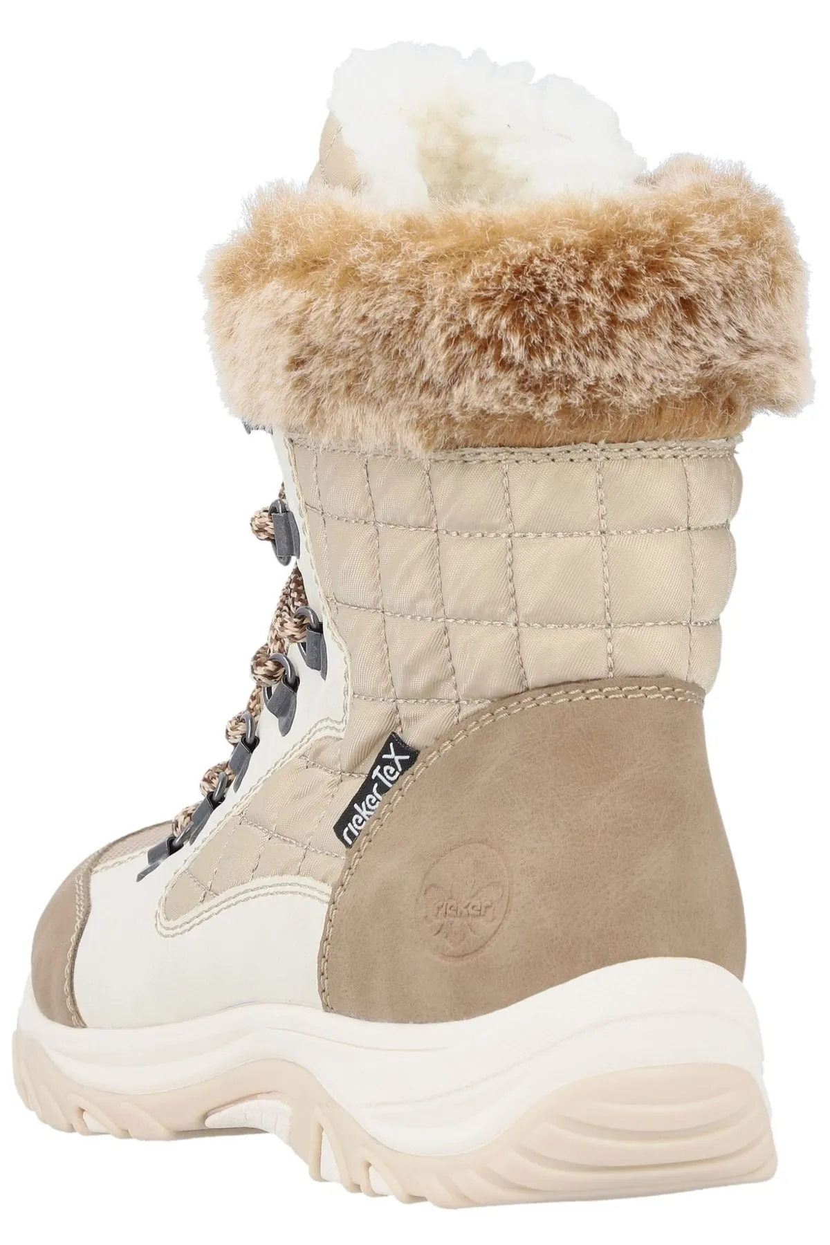 Rieker  Stiefelette - Beige - Flacher Absatz