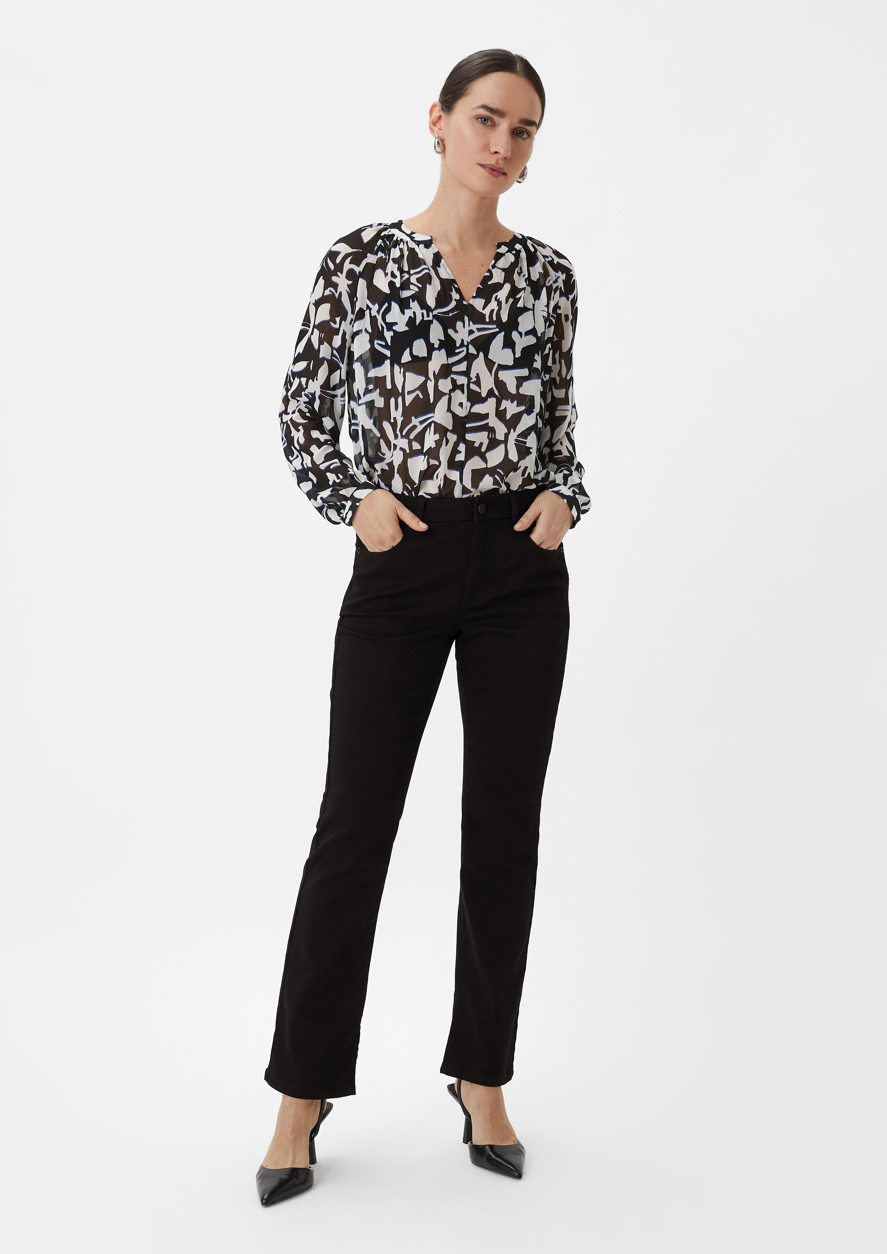 Regular: Hose mit Flared leg - schwarz