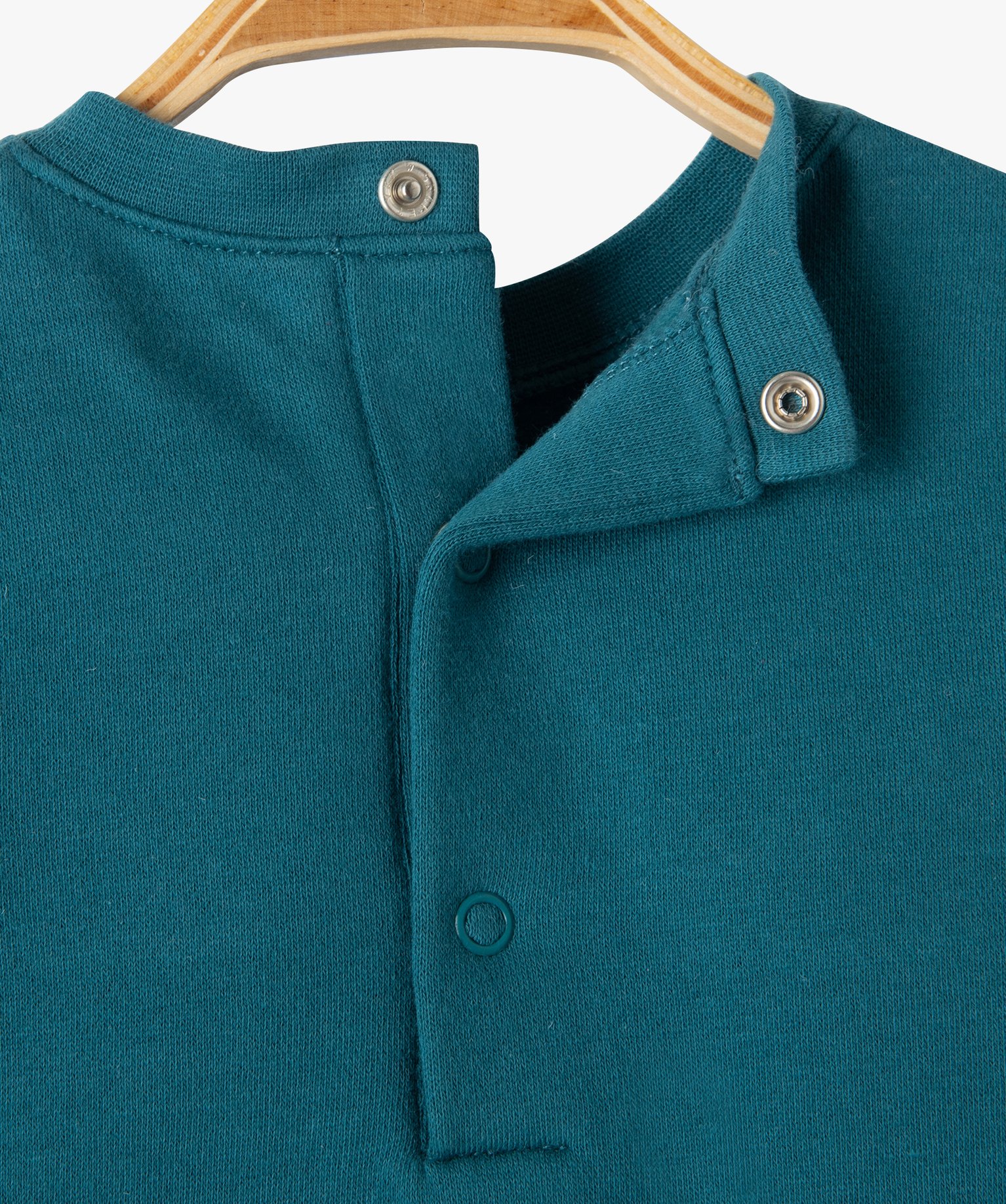 Pyjama bébé sans pieds en molleton vert | GEMO