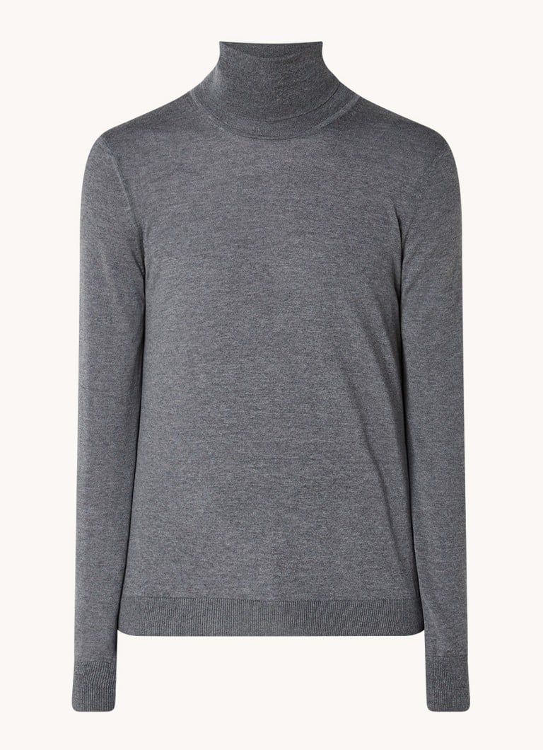 HUGO BOSS Musso-P fine-knit turtleneck sweater made of virgin wool