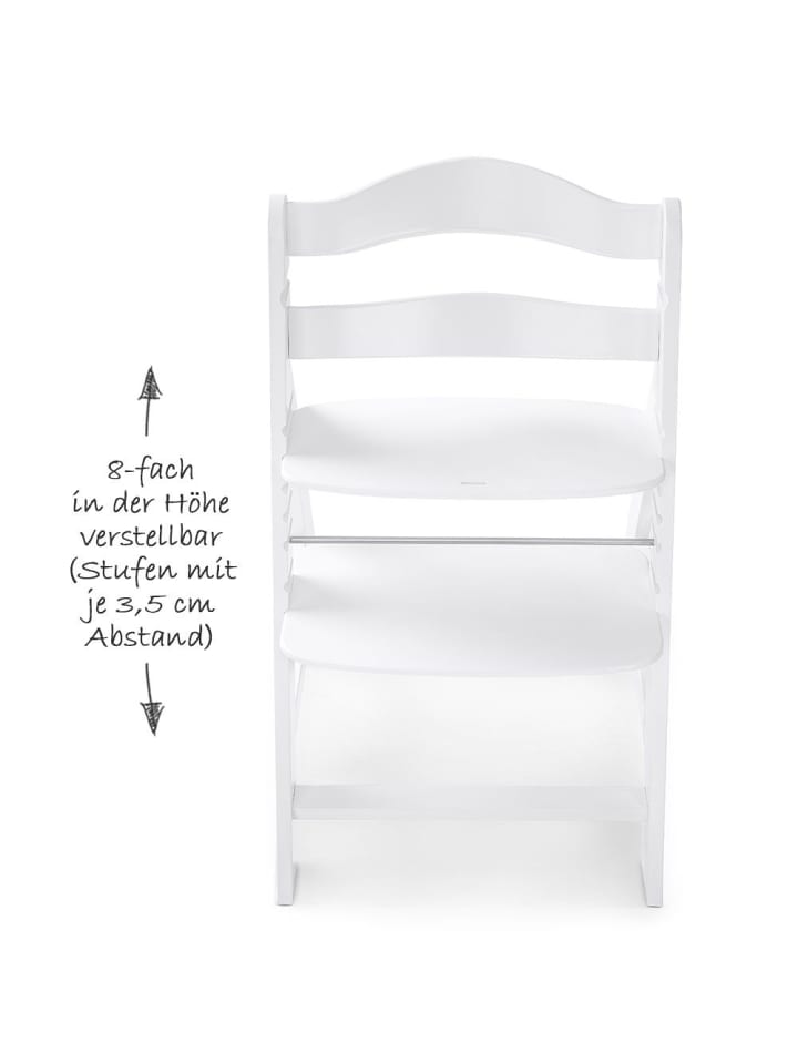 Hauck Hochstuhl Alpha Plus - White in weiss günstig kaufen onesize