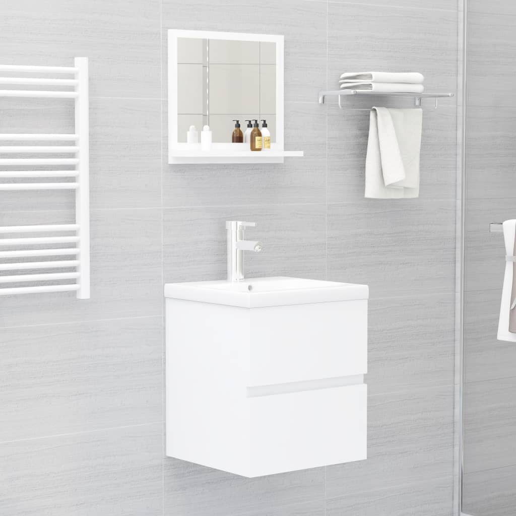vidaXL Badezimmerspiegelschrank Badspiegel Weiß 40x10,5x37 cm Holzwerkstoff (1-St)