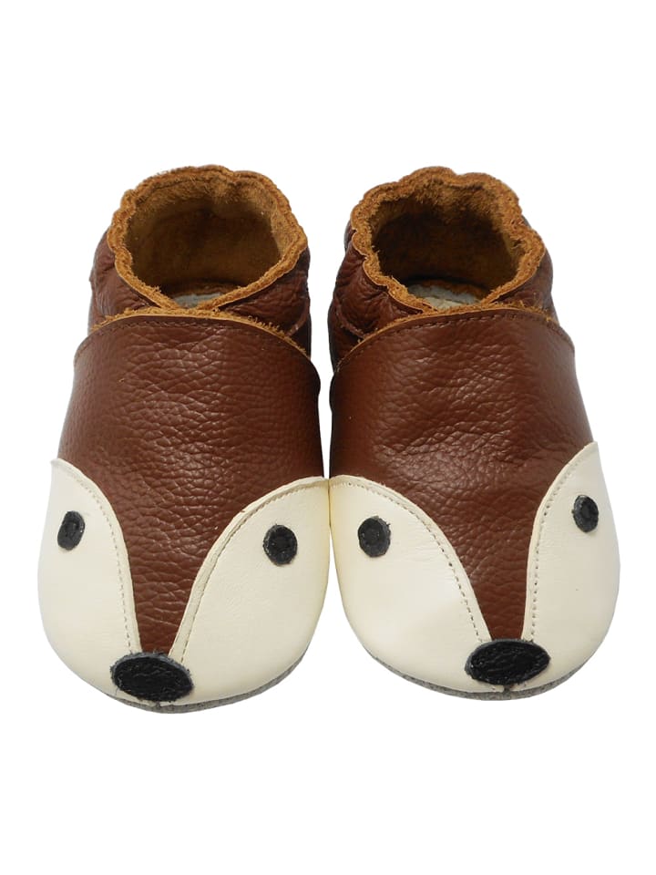Yalion Leder-Krabbelschuhe 