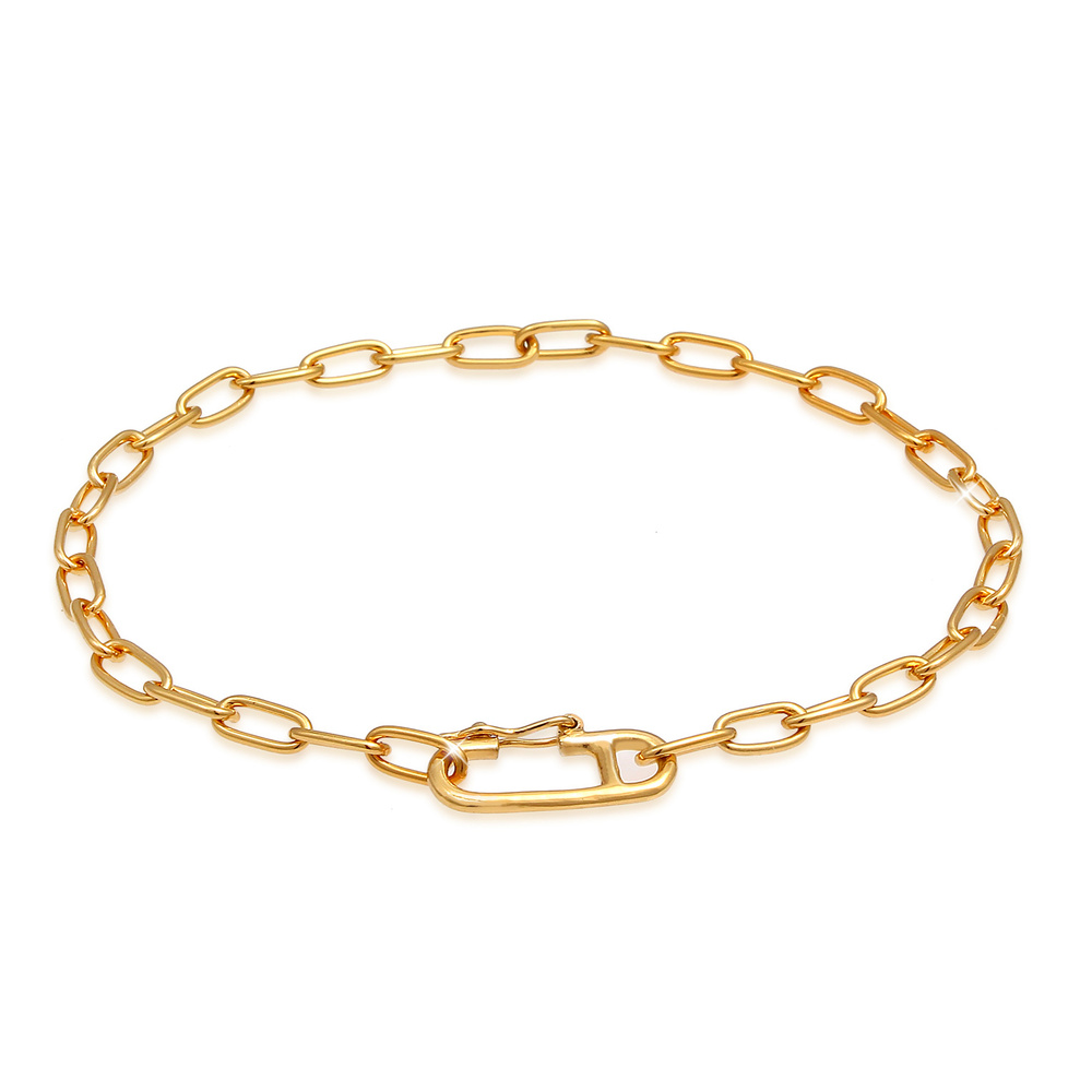 Elli Elli Bracelet Chaîne Ovale à maillons pour dames Tendance ajustable en 925/1000 a Bracelet