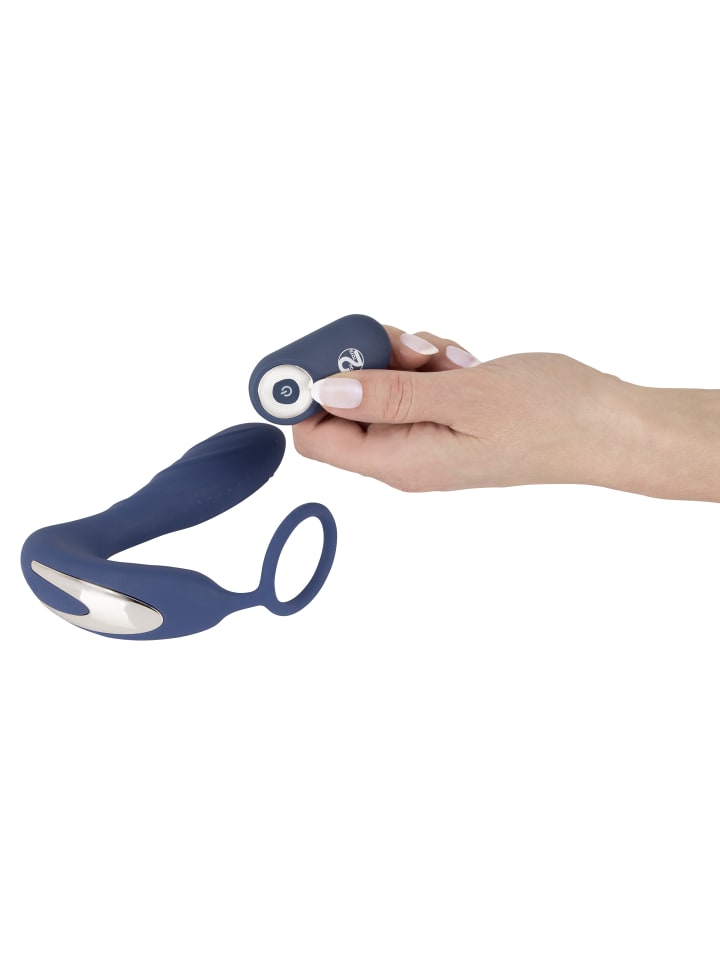 You2Toys Analplug Vibrating Prostate Plug with cockring in blau günstig kaufen 14,5 cm