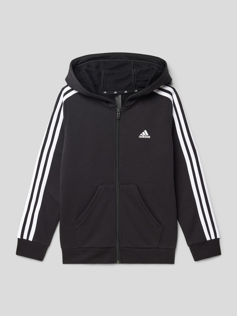 Sweatjacke mit Kapuze in schwarz
