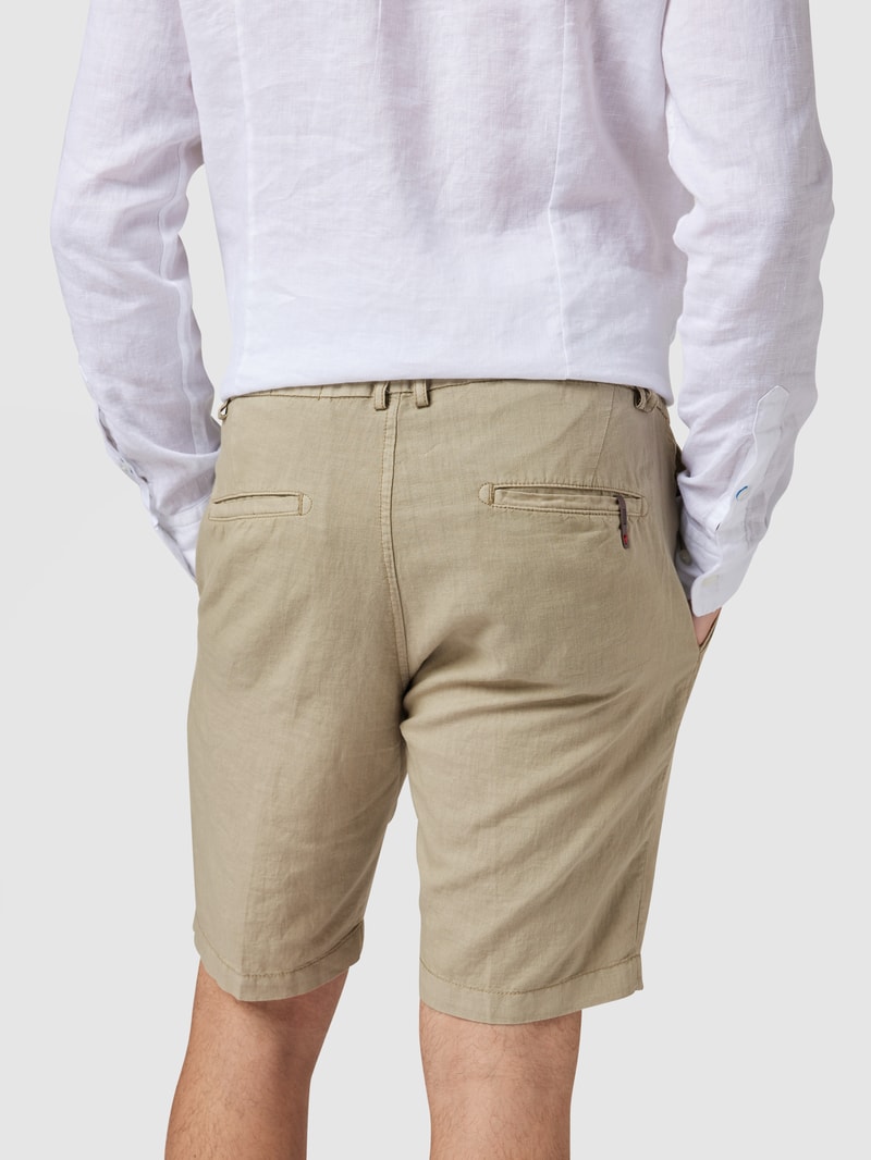 Bermudas aus Leinen-Mix in mint