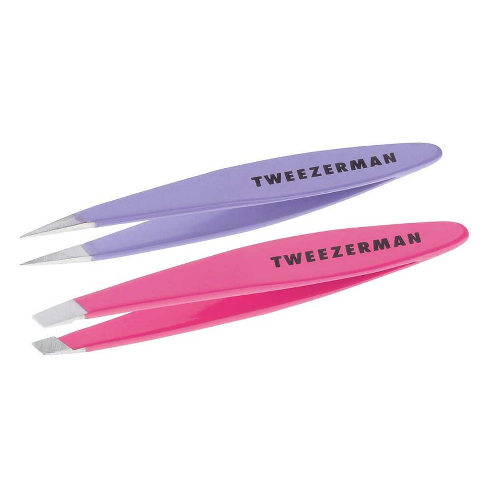 Tweezermann Mini Slant and Point Tweezer Set-Oval