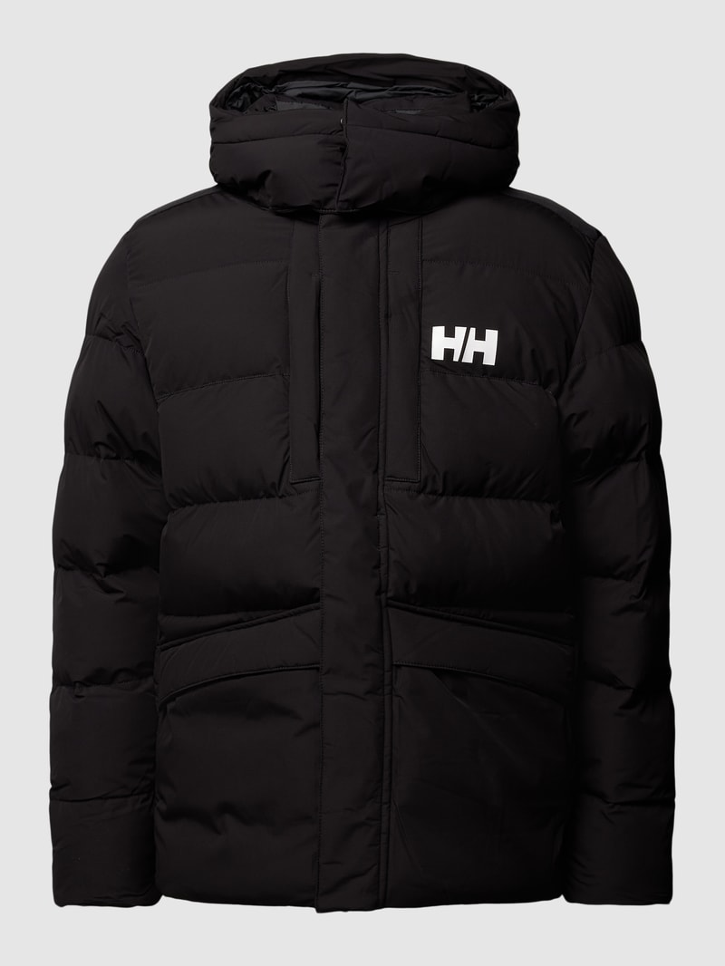 Steppjacke mit Label-Print Modell 'EXPLORER' in schwarz