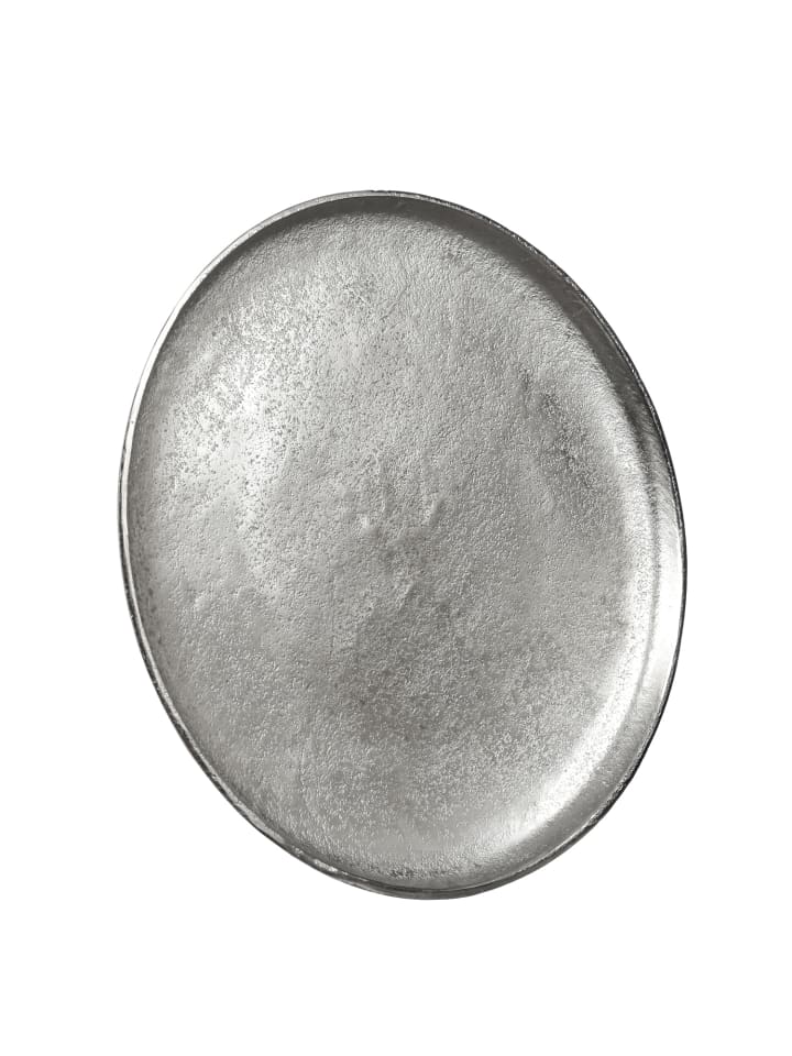 MARELIDA Dekoteller Dekotablett runder Kerzenteller Aluminium D: 30cm in silber günstig kaufen onesize