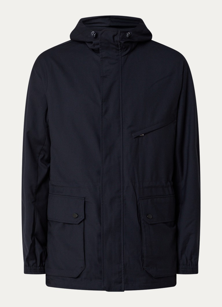 Parka Armani Exchange com capuz e bolsos com aba.