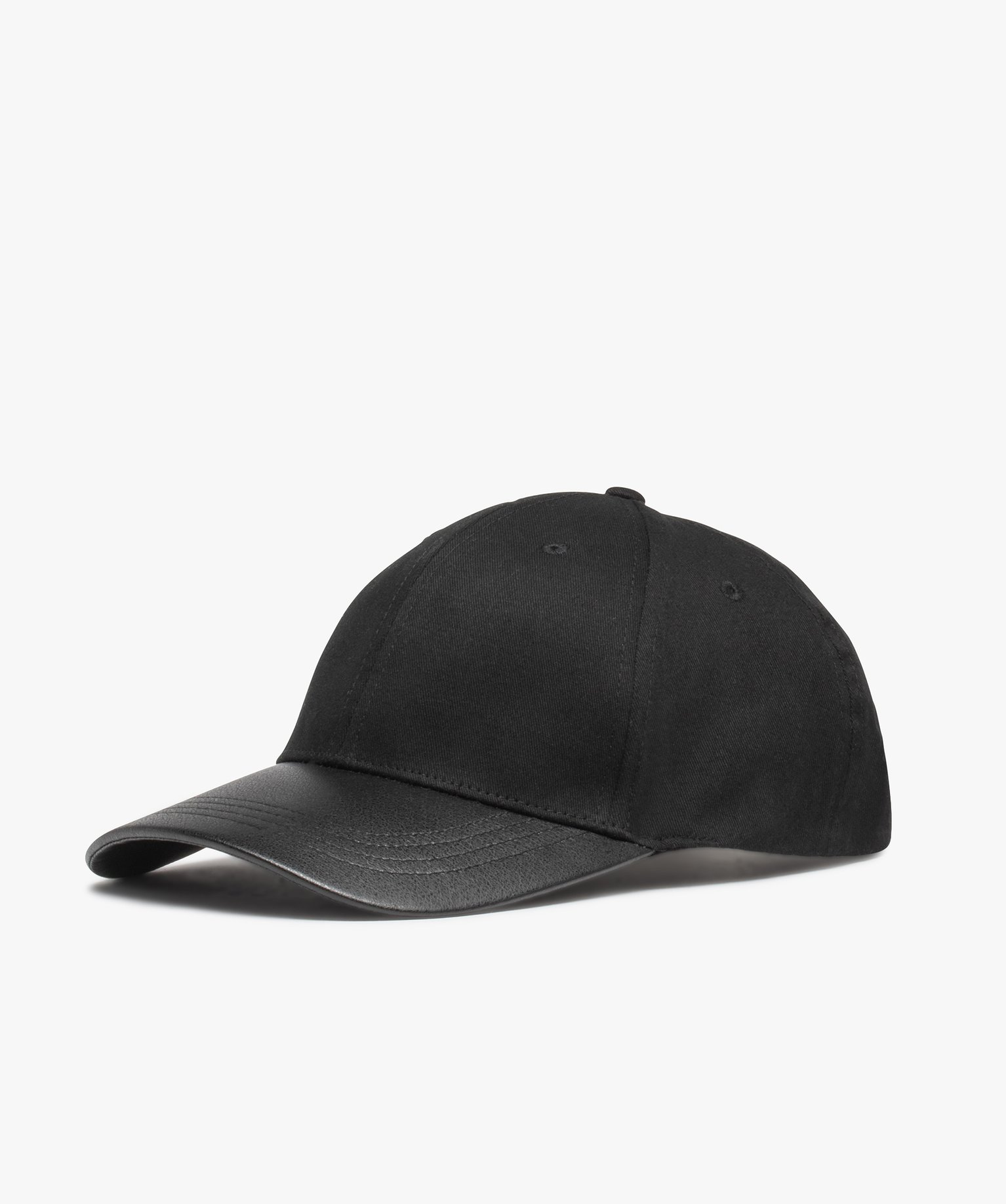 Casquette homme bimatière unie noir | GEMO