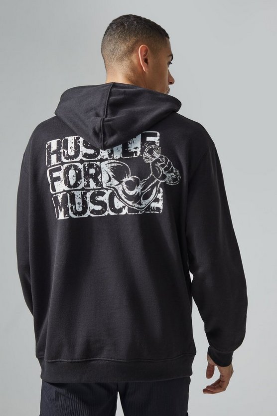 Man Active Oversize Muscle-Hoodie