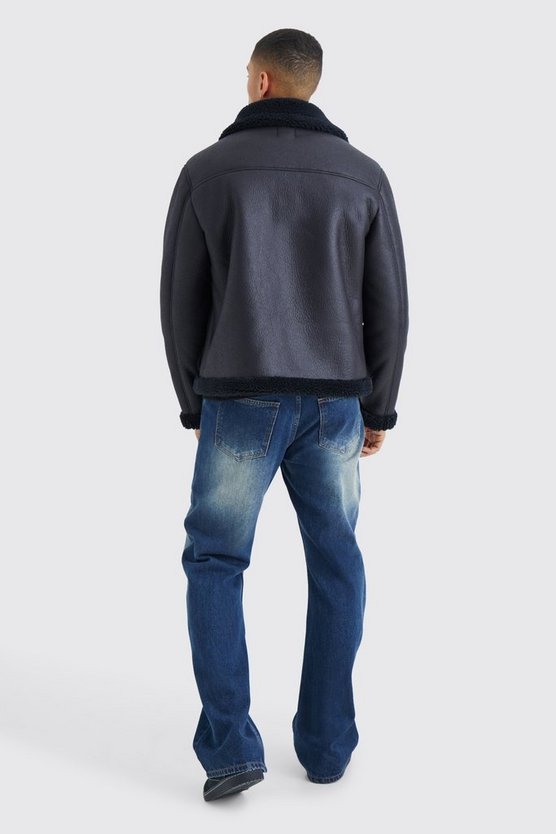 PU-Fliegerjacke mit Borg-Detail