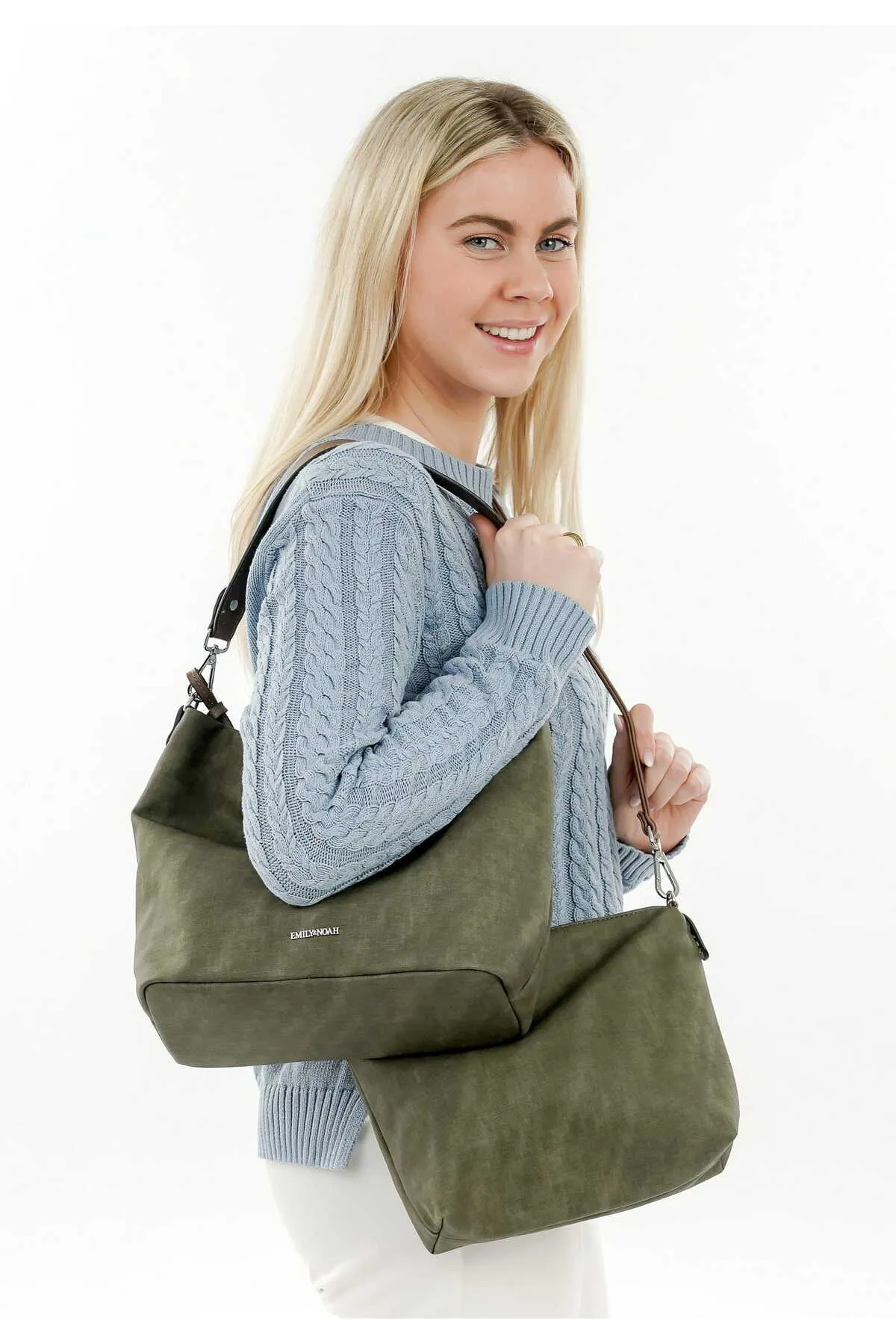 Emily & Noah  Handtasche - Grün - Unifarben