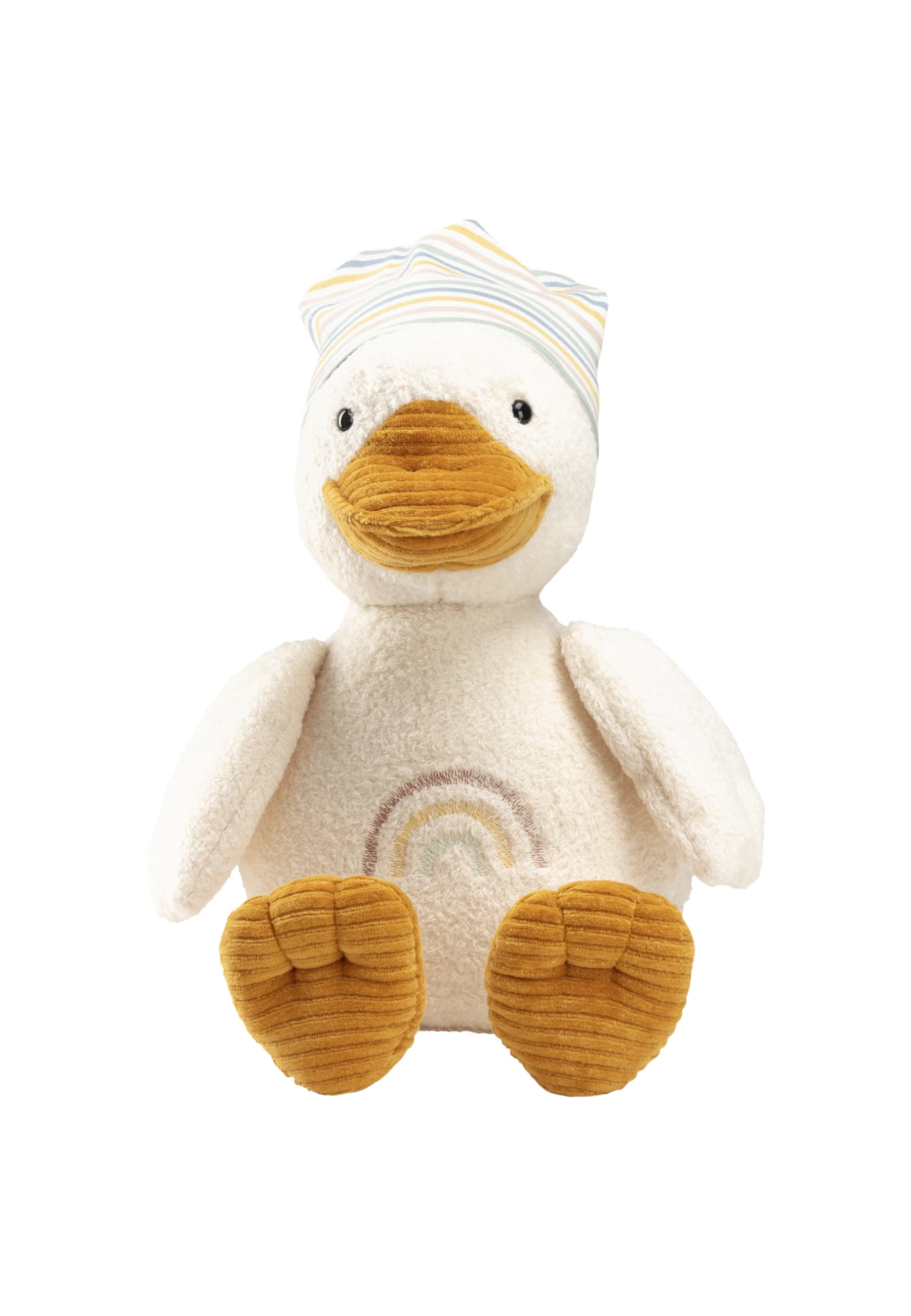 Kuscheltier Ente Ente Edda in cremweiß, mit Rassel