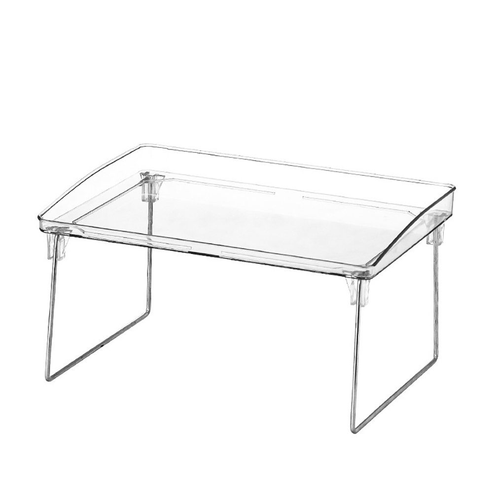 Wunderwelt Kosmetik-Kassette Transparent Stapelbare Regale Klappregal Make Up Organizer Ständer, 1-tlg., Zusammenklappbares Lagerregal, Desktop-Aufbewahrungsregal für Wasserbecher