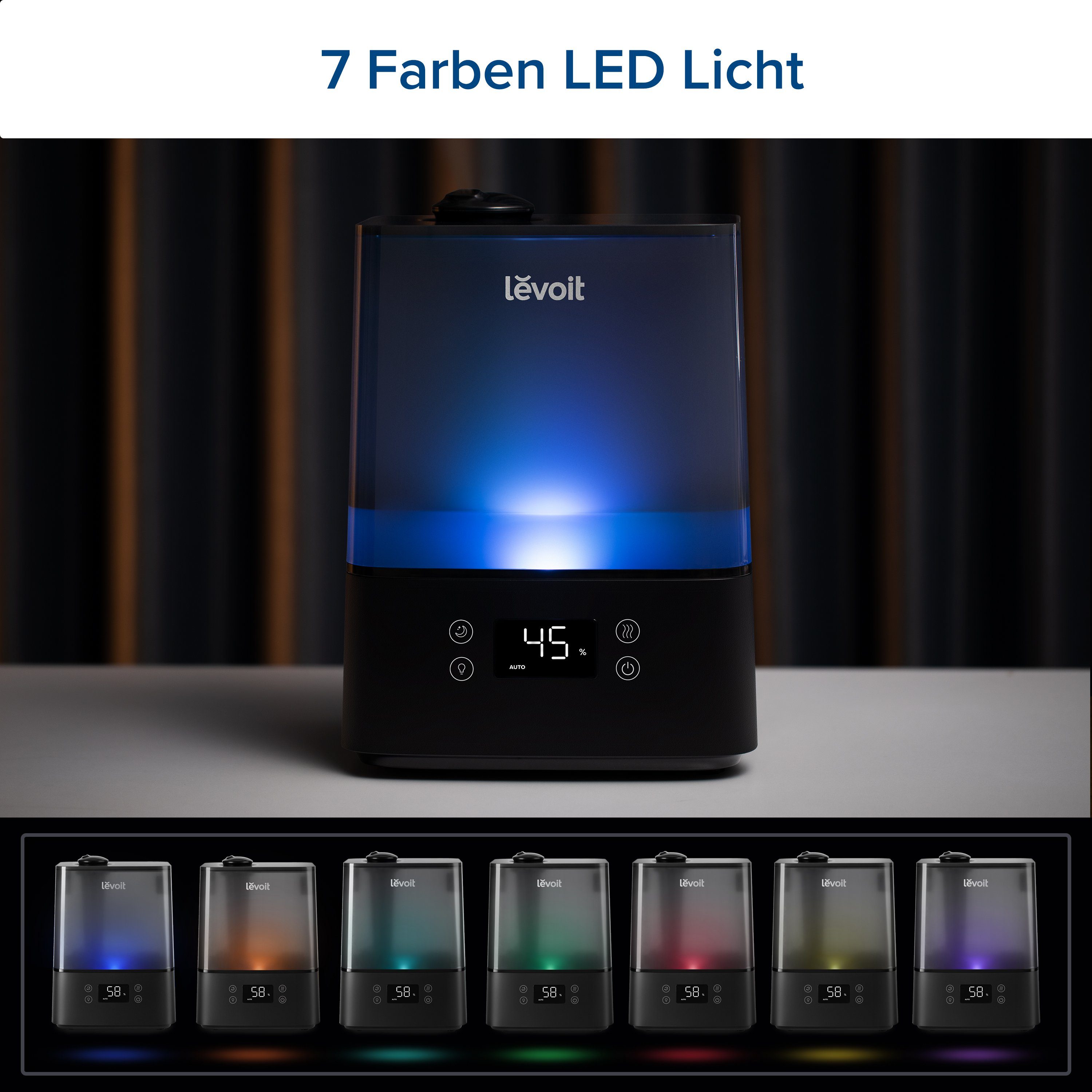 Levoit Luftbefeuchter, Classic 300S Pro Ultrasonic Smart Humidifier, LUH-A601S-KEUR, 6,00 l Wassertank