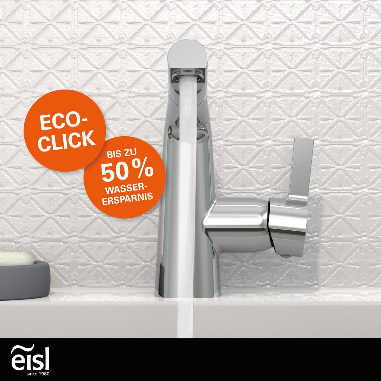 Eisl COOL Waschtischarmatur mit herausziehbarer Brause, Wasserhahn Bad ausziehbar, Mischbatterie Waschbecken