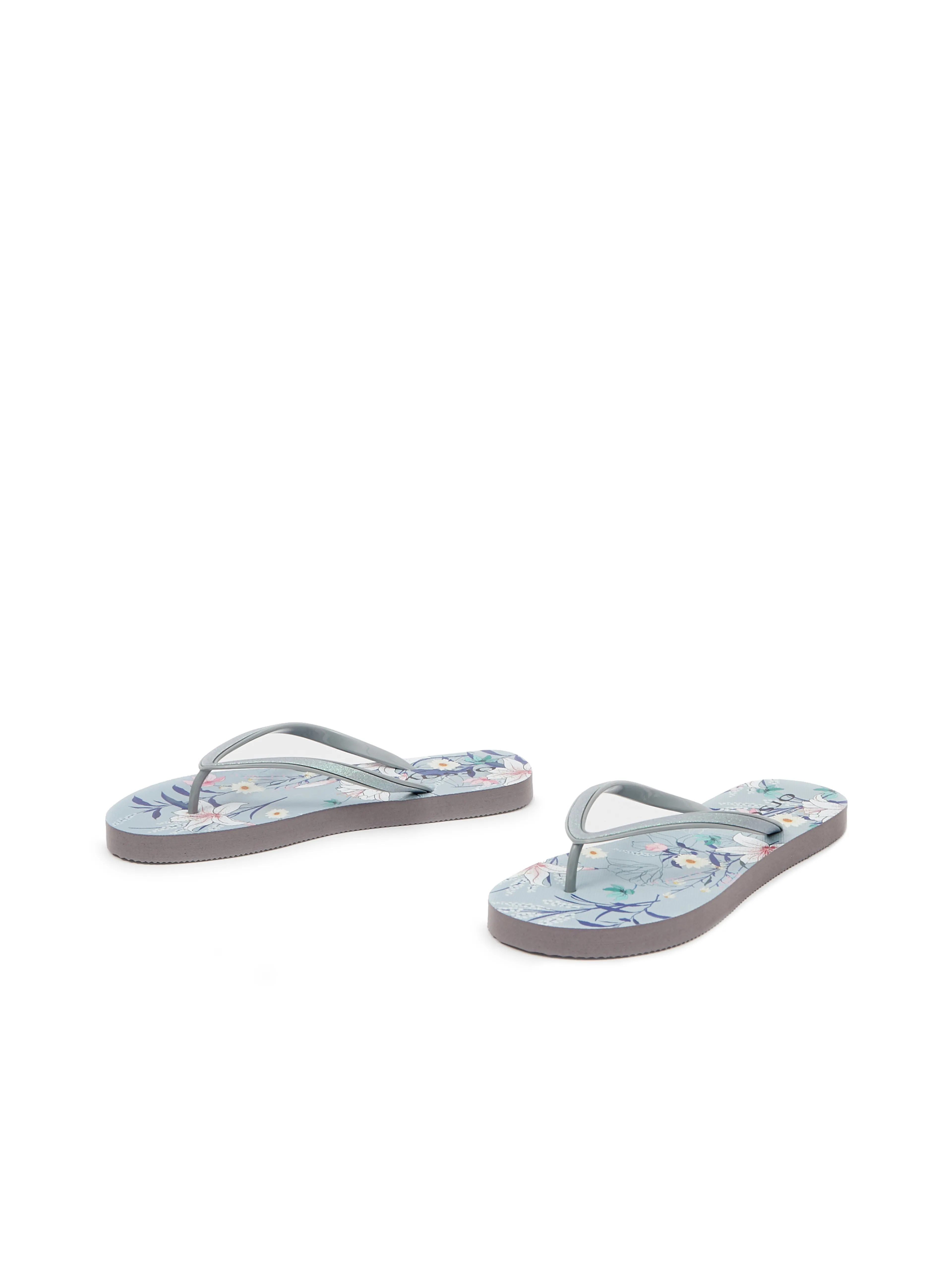 Hellblaue gemusterte Damen-Flip-Flops ORSAY
