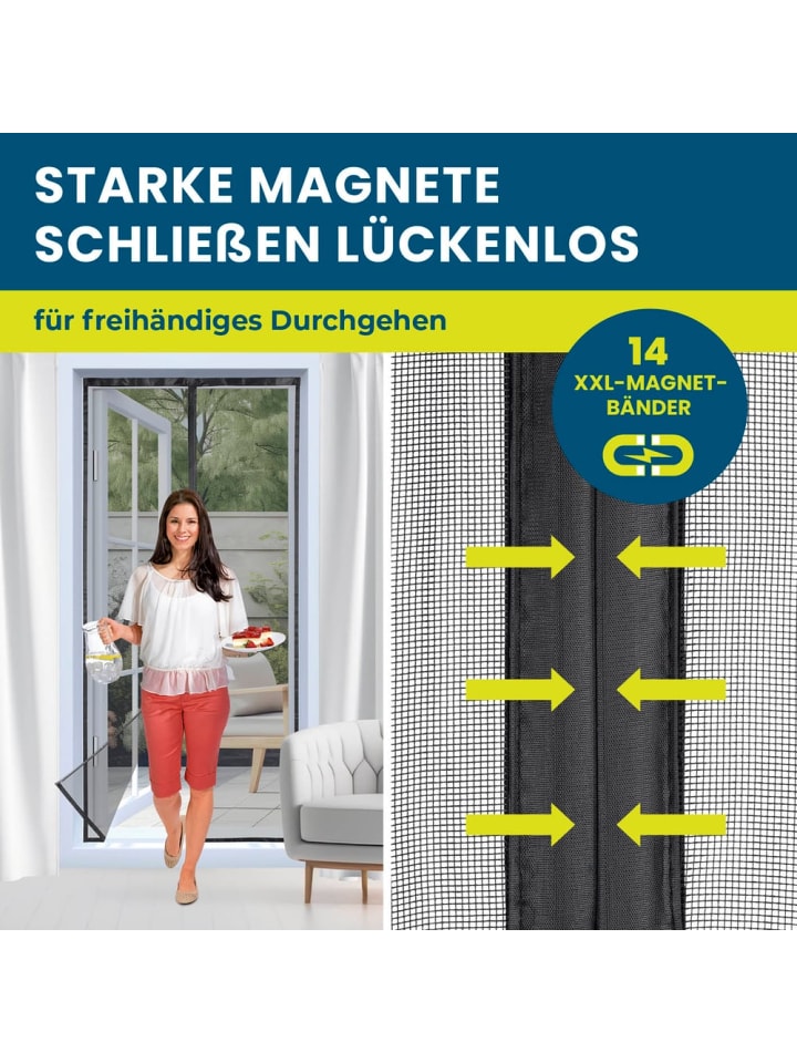 HOBERG Hoberg Tür-Insektenschutz - 100 x 210 cm - Schwarz günstig kaufen onesize
