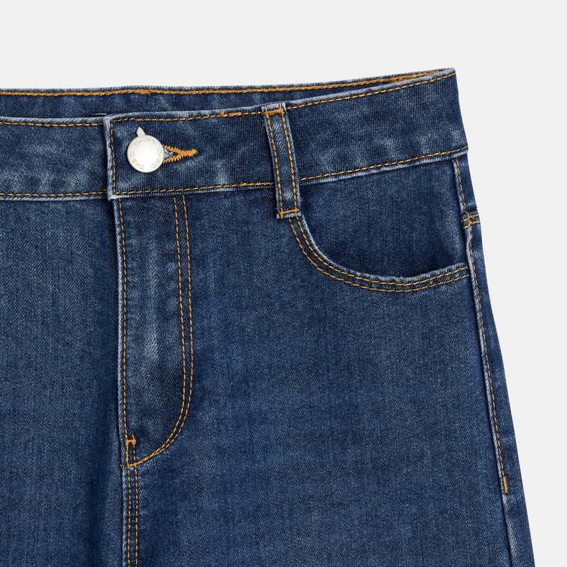 Jean jambes larges bleu fille