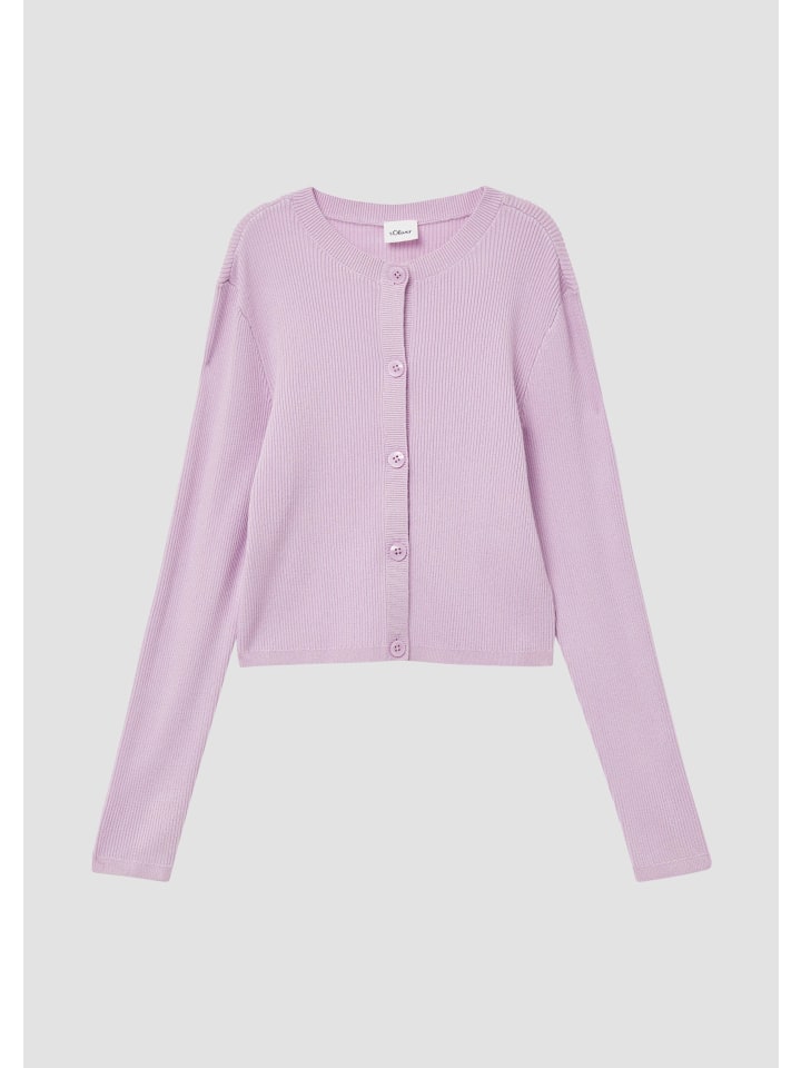 s.Oliver Strickjacke langarm in Lila günstig kaufen