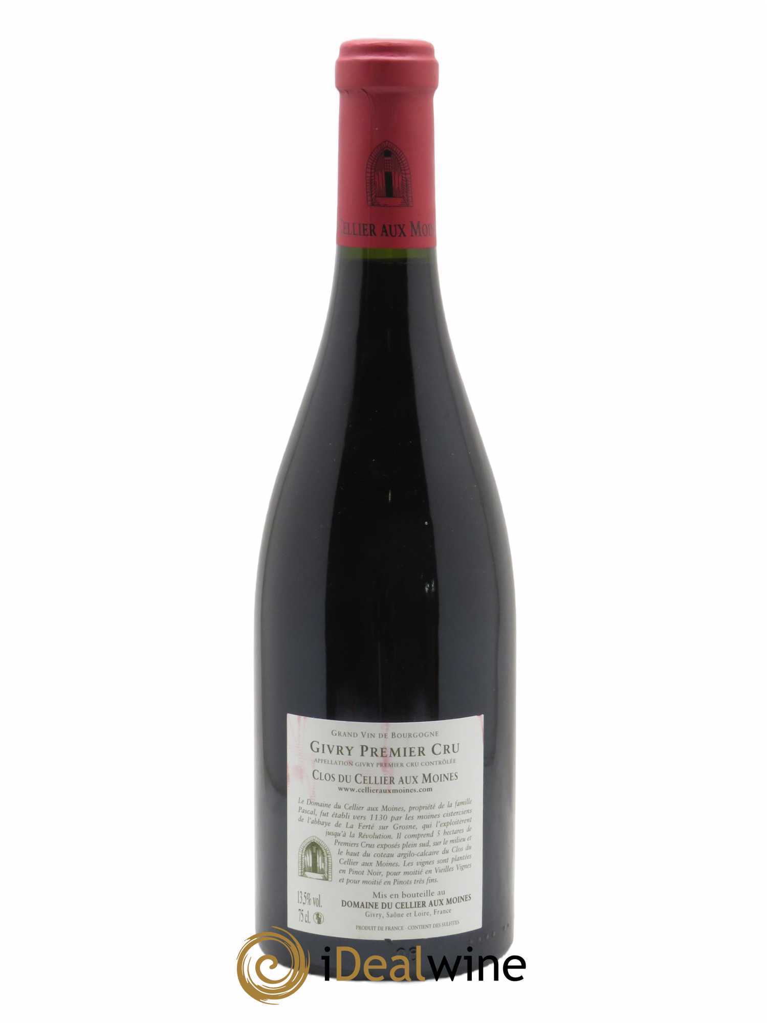 Givry 1er Cru Clos du Cellier aux Moines  2017 - Lot de 1 Bouteille