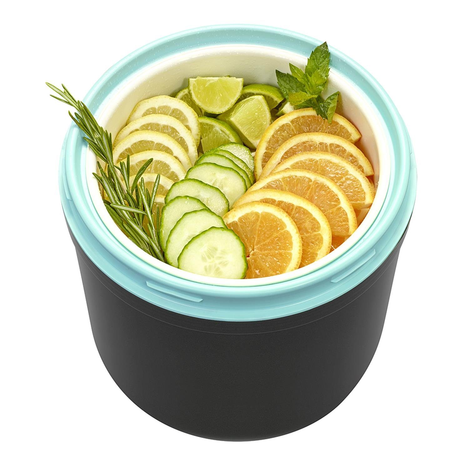 Fuchs Gastronomiebedarf Eiswürfelbehälter Eiswürfelbehälter Lebensmittelbehälter Eiswürfeleimer, (4-tlg), Eis- und Lebensmittelbehälter Hot & Cold