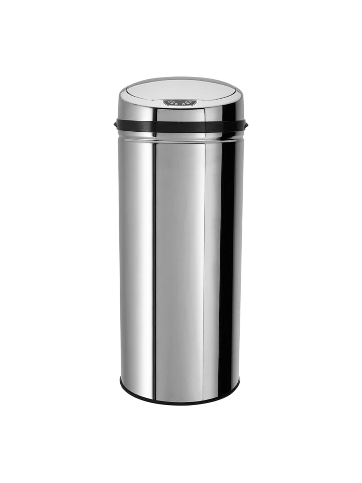 Echtwerk Edelstahl Abfalleimer mit Sensor 42 l in Silber günstig kaufen onesize