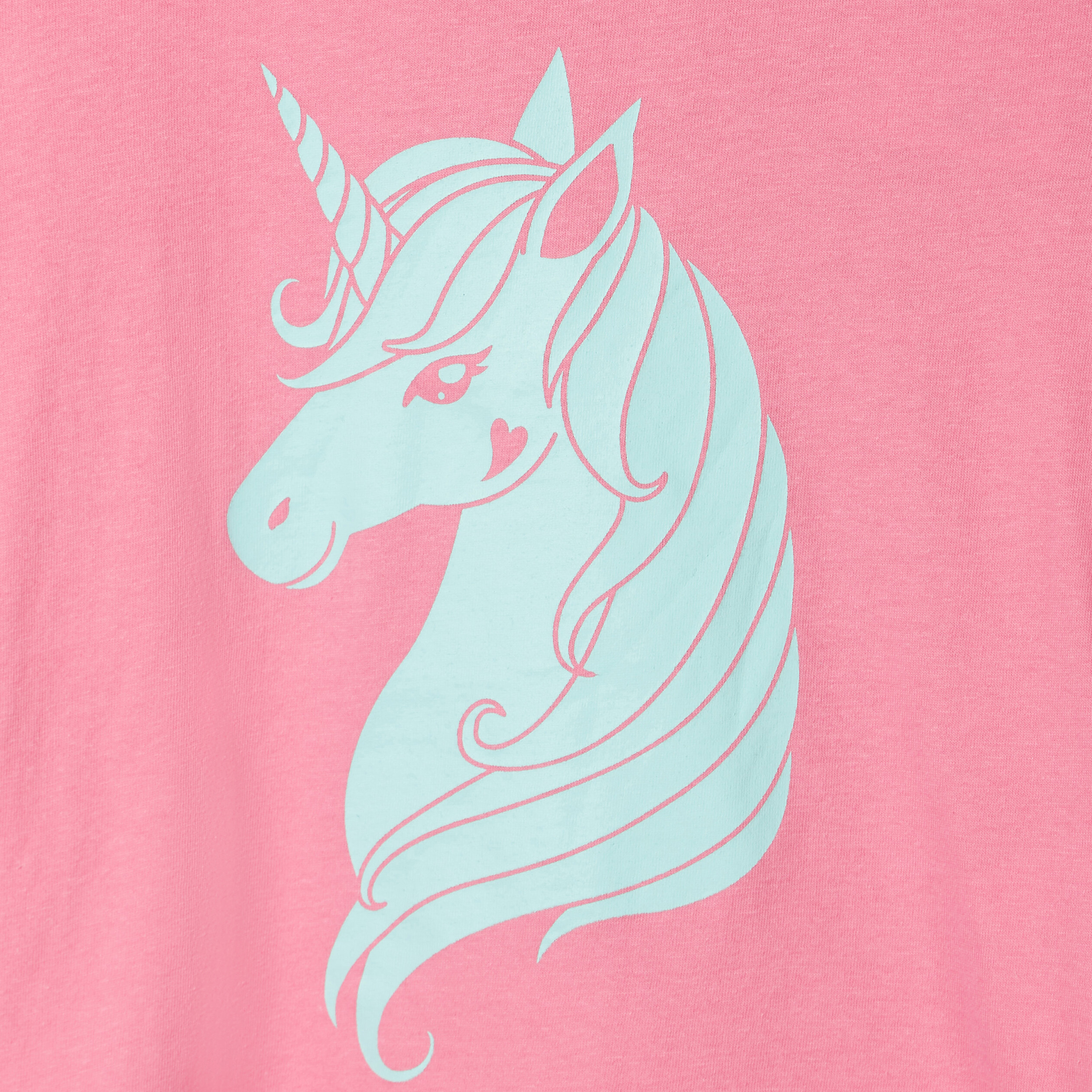 T-shirt manches courtes rose clair fille | La Halle