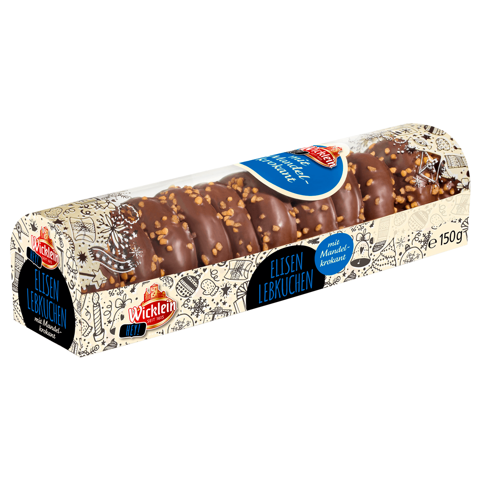 Wicklein Elisen Lebkuchen mit Mandelkrokant 150g