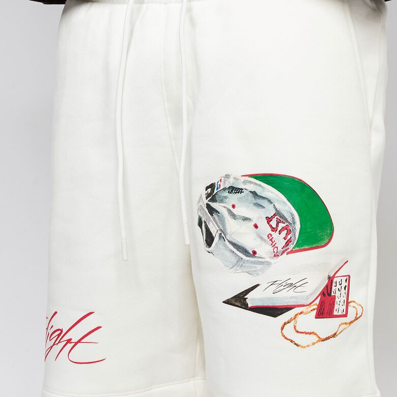 NIKE Flight Artist Fleece Shorts sail/black/university red