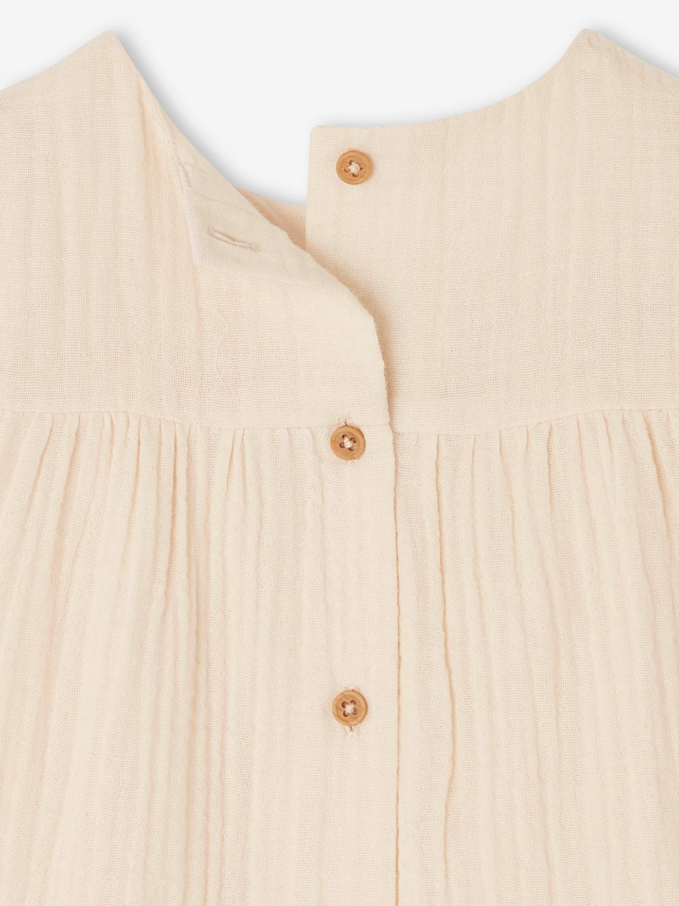 Vertbaudet Baby Kleid aus Musselin - koralle