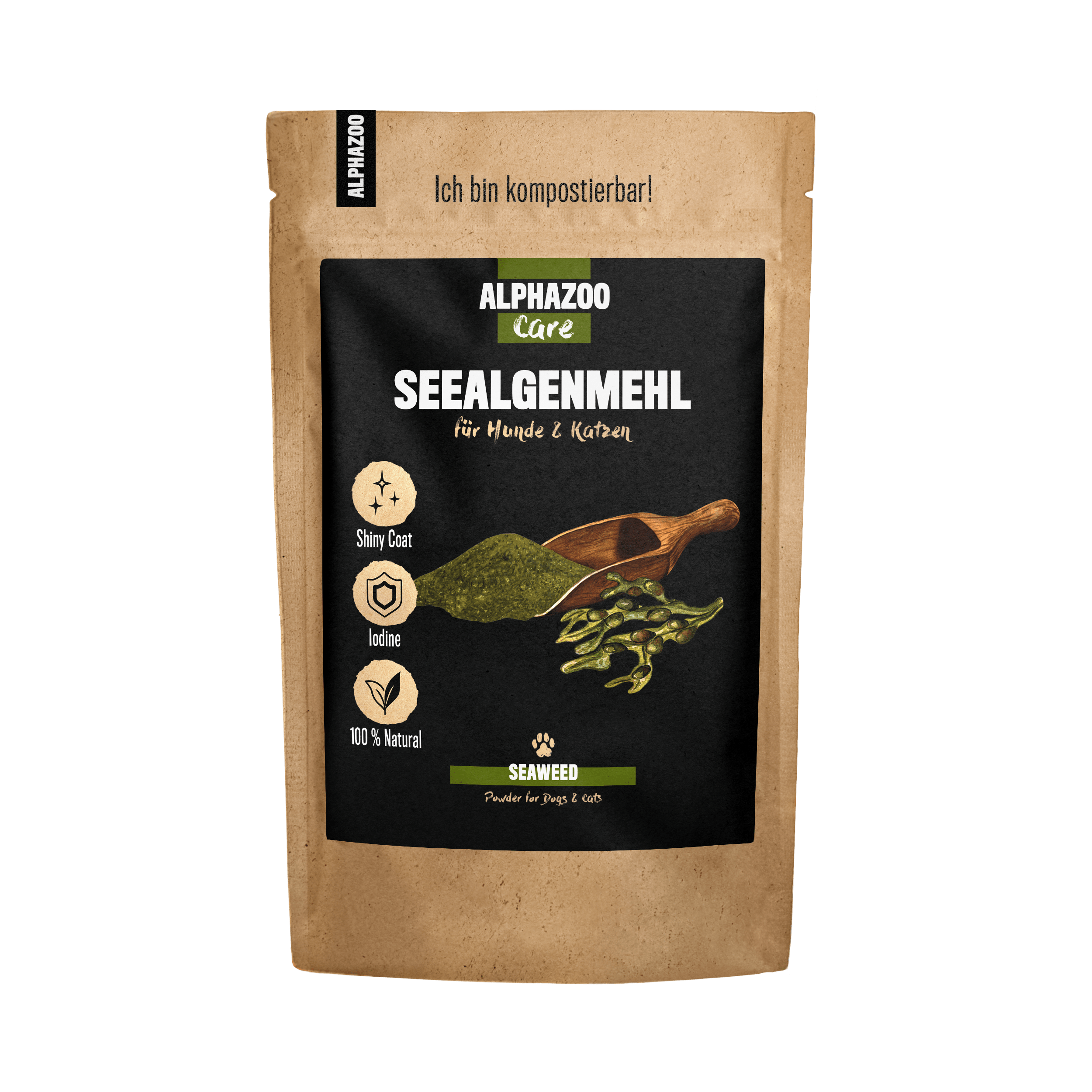 ALPHAZOO Ergänzungsfutter & Aufzucht ALPHAZOO Seealgenmehl für Hunde und Katzen 250 g
