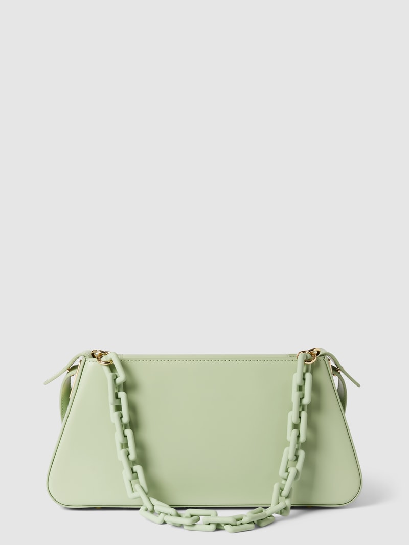 Shoulder Bag mit Label-Detail Modell 'Rio' in mint