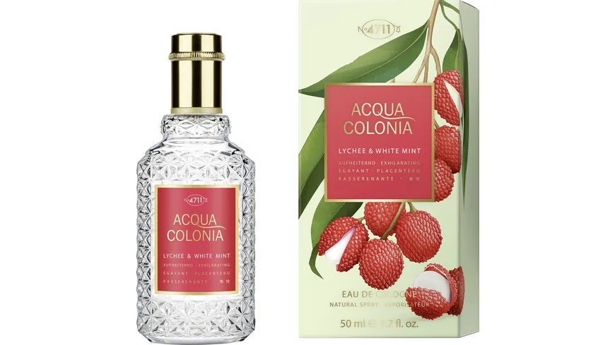 4711 ACQUA COLONIA Lychee & White Mint Eau de Cologne 50 ml