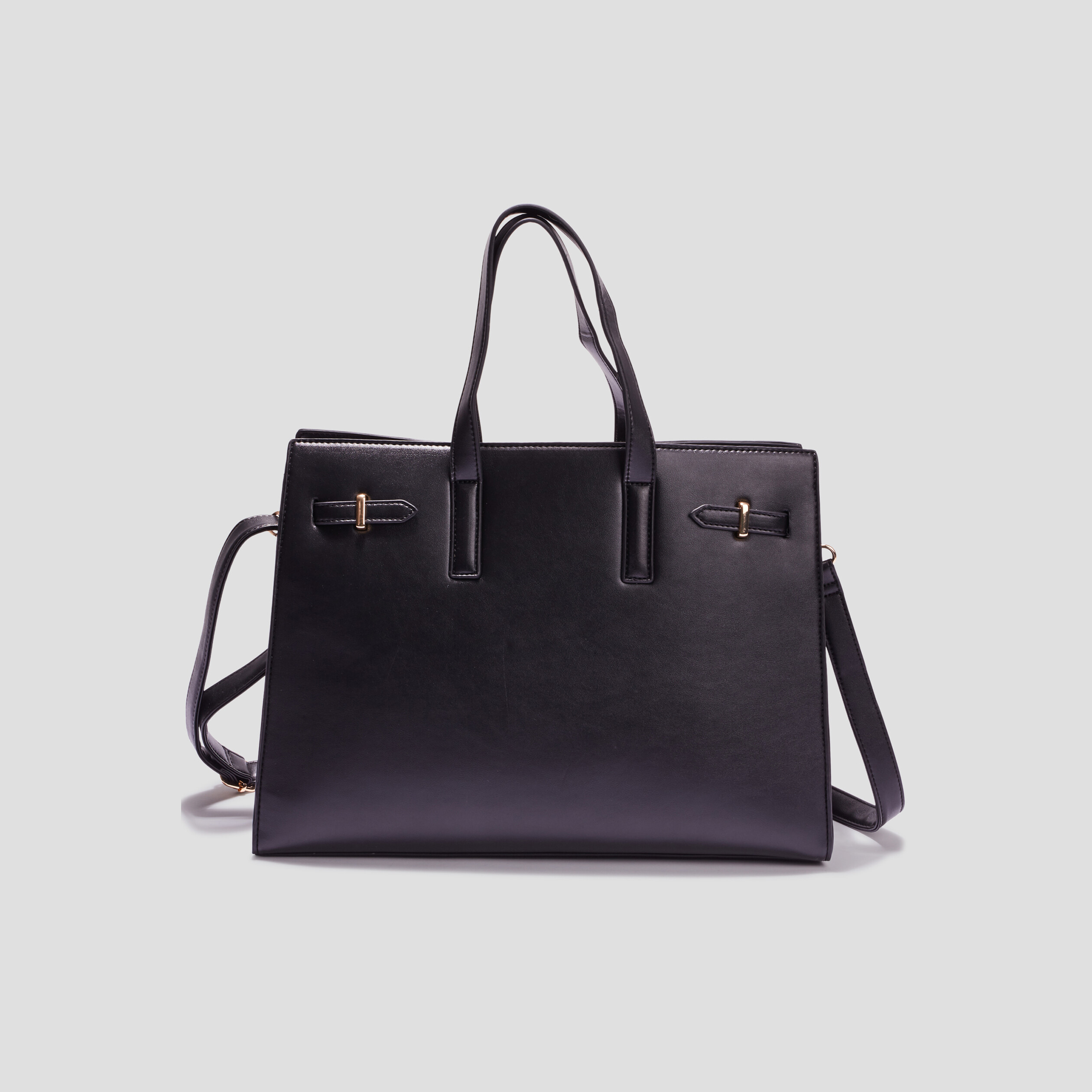 Sac à main bandoulière trapèze noir femme | La Halle