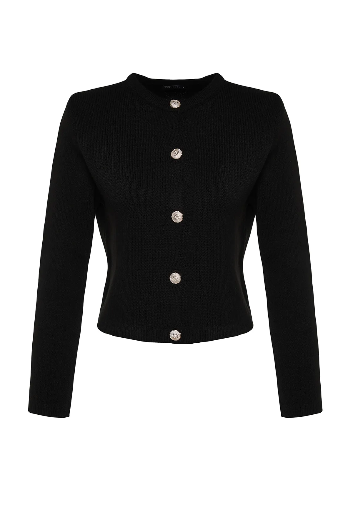 Trendyol Collection  Schwarzer Basic-Strickcardigan TWOAW24HI00090