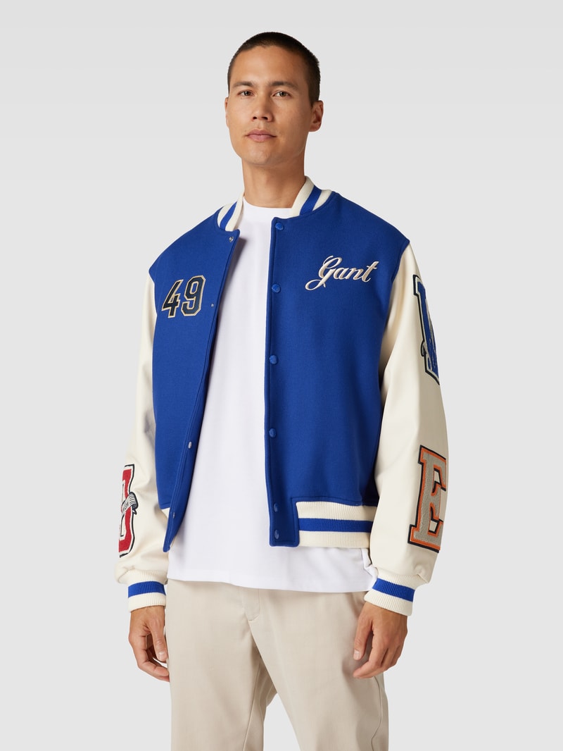 Wolljacke mit Knopfleiste Modell 'PRIDE' in royalblau