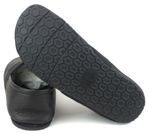 Martin Natur ~ Bio Leder Slipper Apache ~ Schwarz