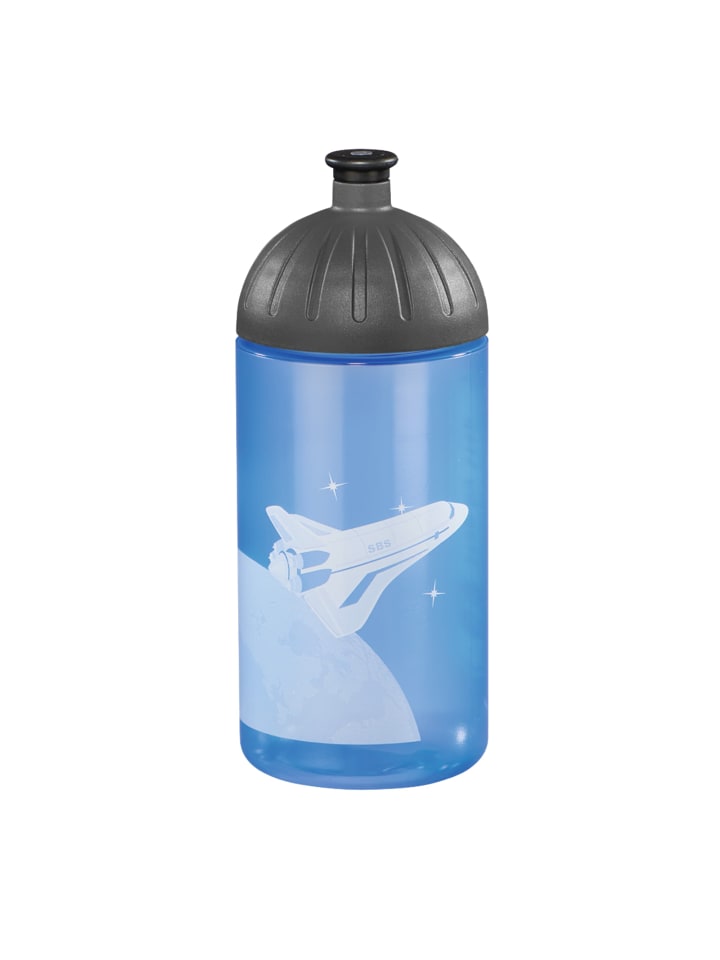Step by Step Trinkflasche, 0,5 l, für Kindergarten und Schule in Sky Rocket Rico, Blau günstig kaufen 18,5 cm