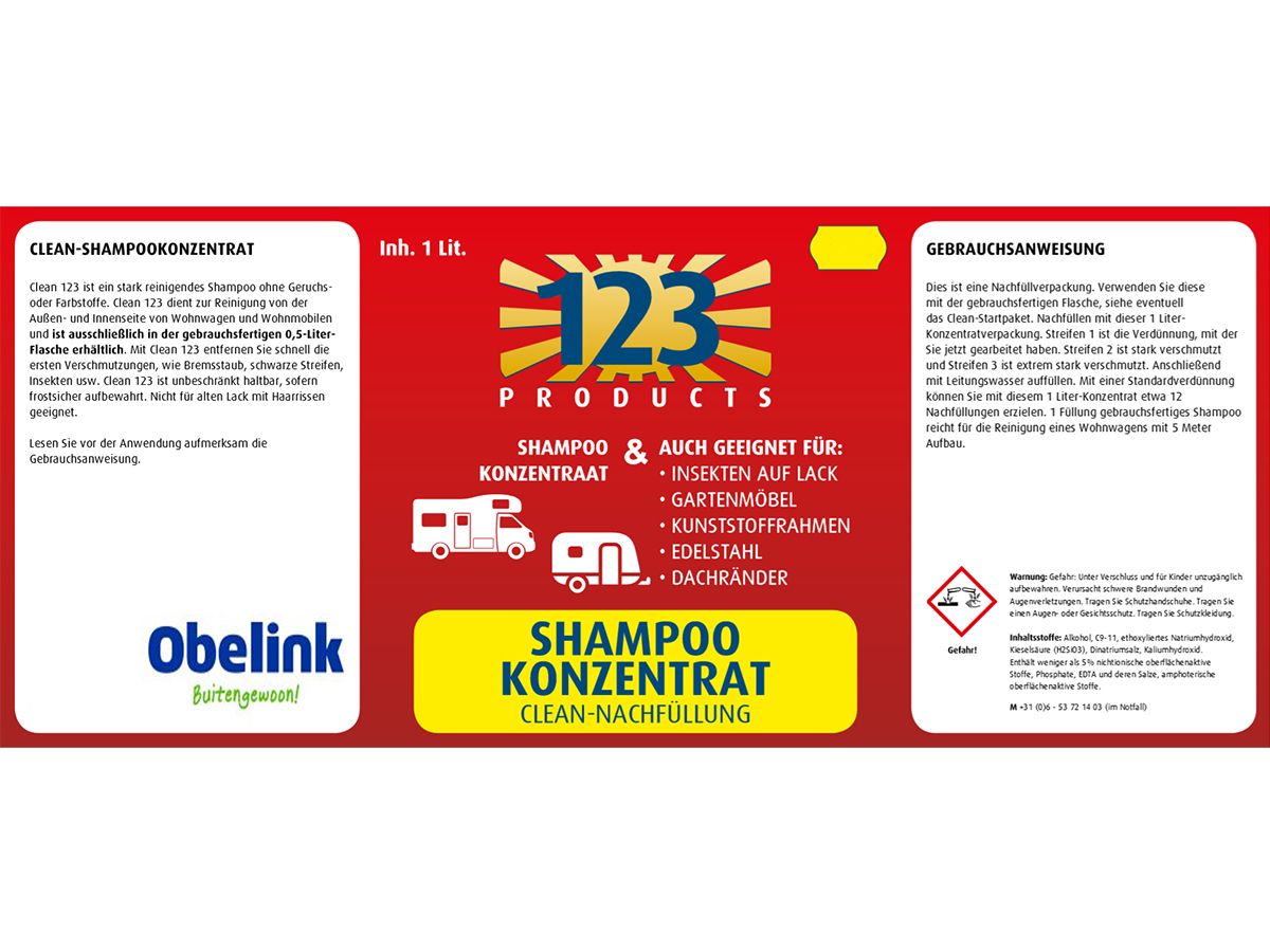 123 Products Clean Konzentrat Shampoo