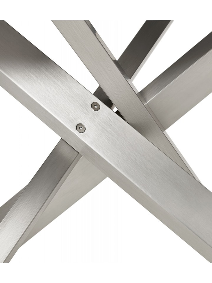 KADIMA DESIGN Esstisch aus Walnussholz mit Metallgestell | Modern Elegant in Braun-Grau günstig kaufen onesize
