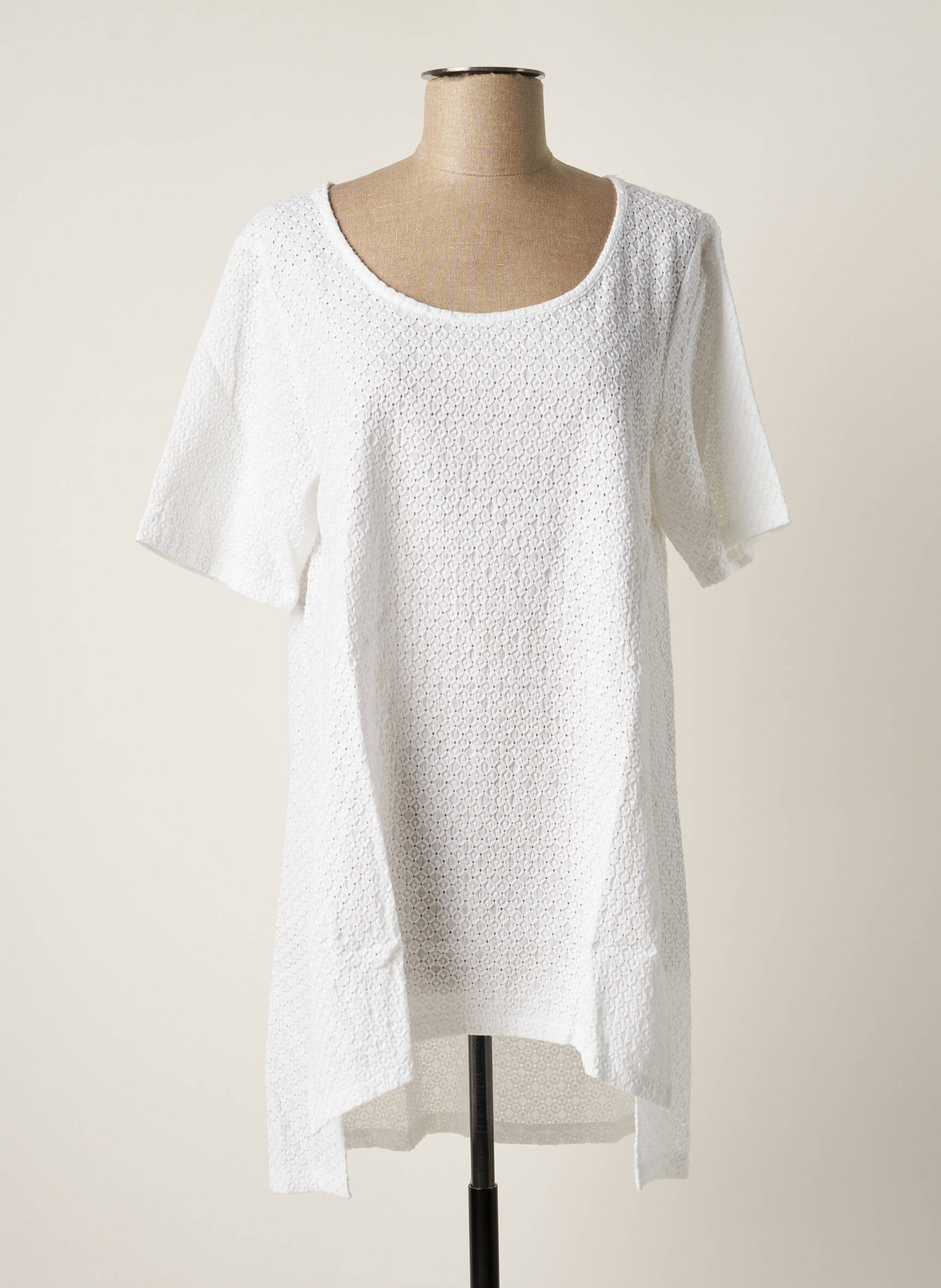 G Oze Tuniquemanchecourte Femme couleur blanc
