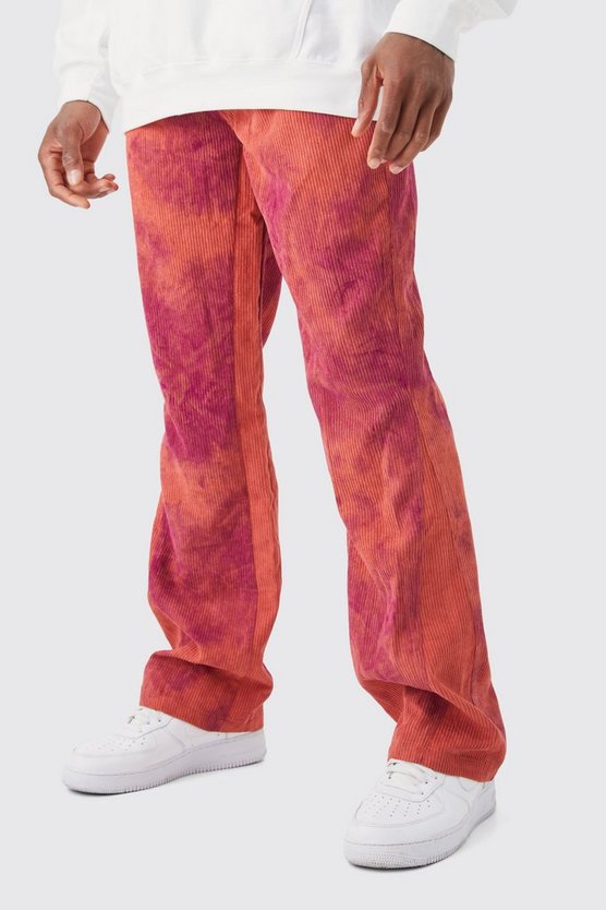 Slim-Fit Batik Cord-Hose